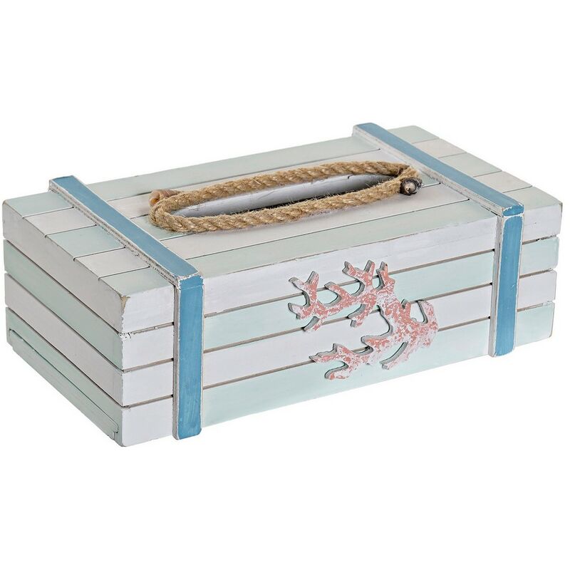 

Caja para pañuelos DKD Home Decor Madera Cuerda (25 x 14 x 8 cm)