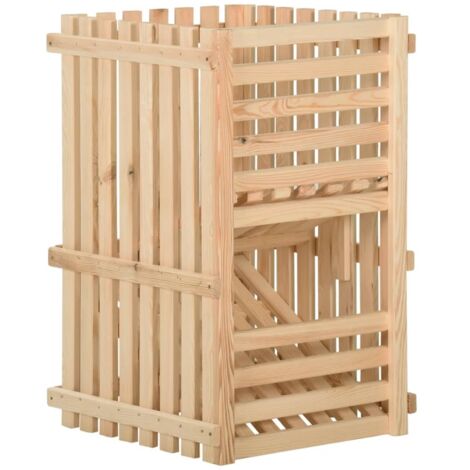 Caja para patatas madera maciza de pino 50x50x80 cm