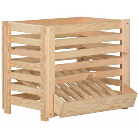 Caja para patatas madera maciza de pino 60x40x50 cm