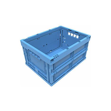 Caja plegable de polipropileno  capacidad 22 l  azul