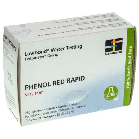 Caja Reactivo RED PHENOL RAPID para pooltester, 250 Uds. Lovibond