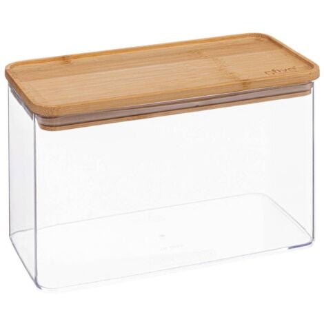 5FIVE SIMPLY SMART Caja rectangular eske con tapa de bambú 2l - 5five