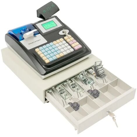 SENDERPICK Caja registradora electrónica con interfaz RS232, velocidad de transmisión 9600. Terminal de autoservicio para supermercados. La versión en inglés no se puede configurar en otros idiomas.