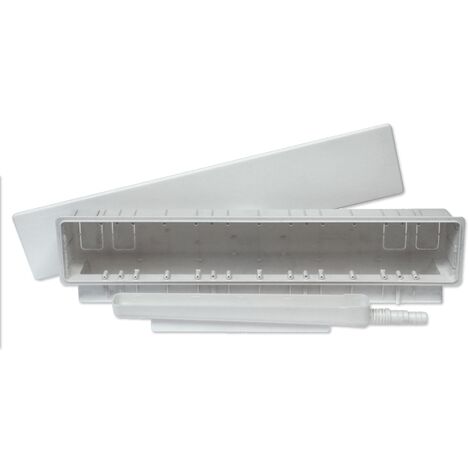 Caja súper de preinstalación con conexión para tubo salida horizontal - Blanco
