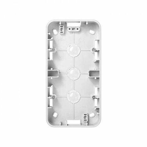 Kit caja pared de superficie o empotrar para 2 elementos dobles con 1 enchufe  doble y 2 placas 1 RJ45 3M® blanco Simon 500 Cima