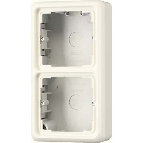 CAJA SUPERFICIE DOBLE BL. MARFIL JUNG CD582AW