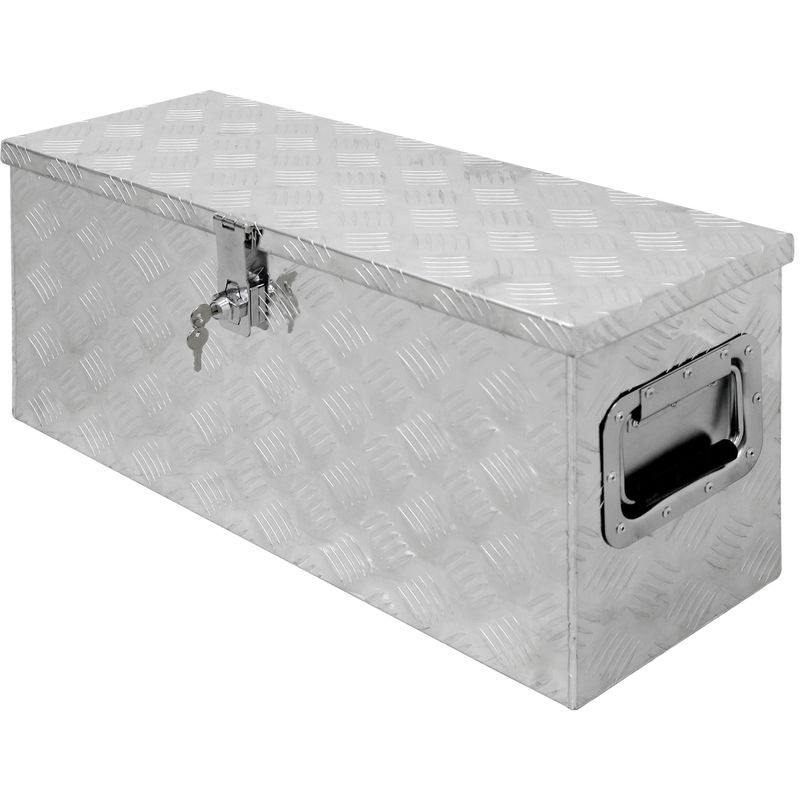 

Caja de herramientas aluminio cajón almacenamiento maletín transporte 73x24x32cm