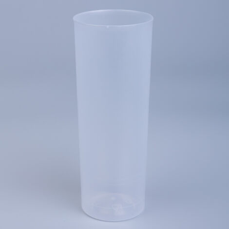 Caja vaso tubo reutilizable transparente de 390 uds 5x15x5,7 cm