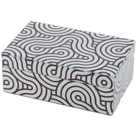 Caja Vidrio Blanco/Negro 51102