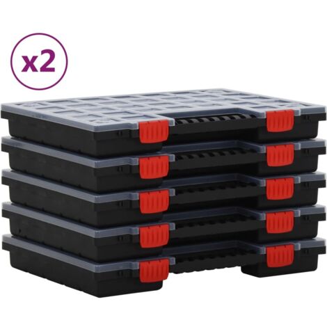 Cajas de accesorios 10 unidades polipropileno 40x30x5 cm vidaXL