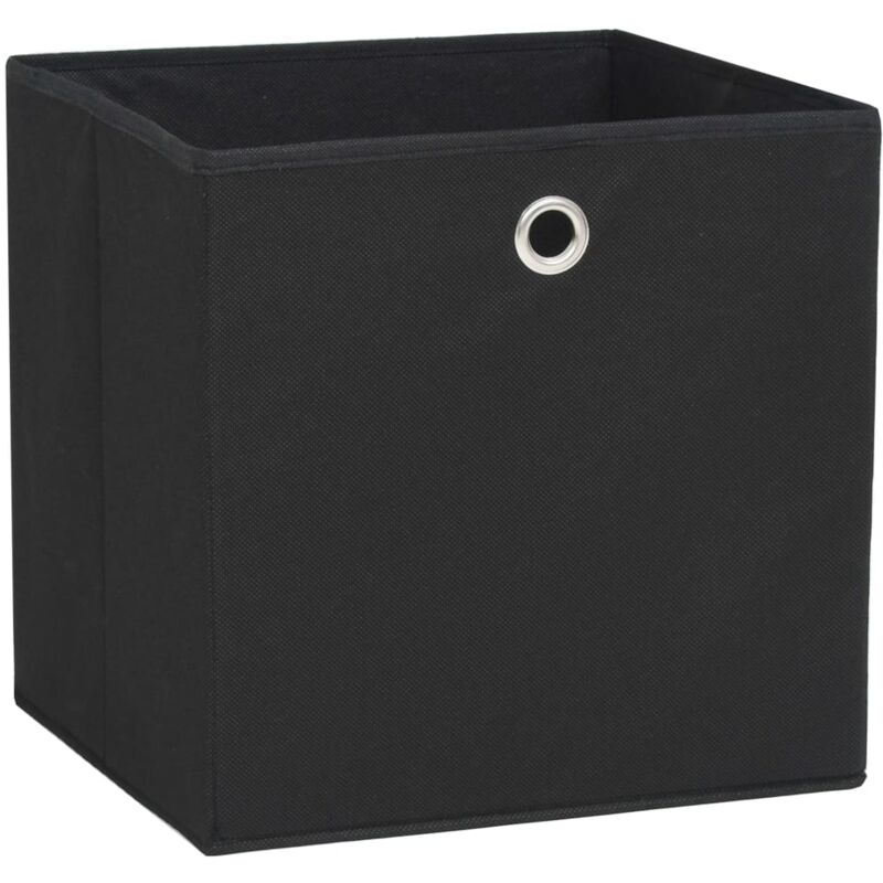 

Cajas de almacenaje 10 uds textil no tejido 28x28x28 cm negro - Negro - Vidaxl