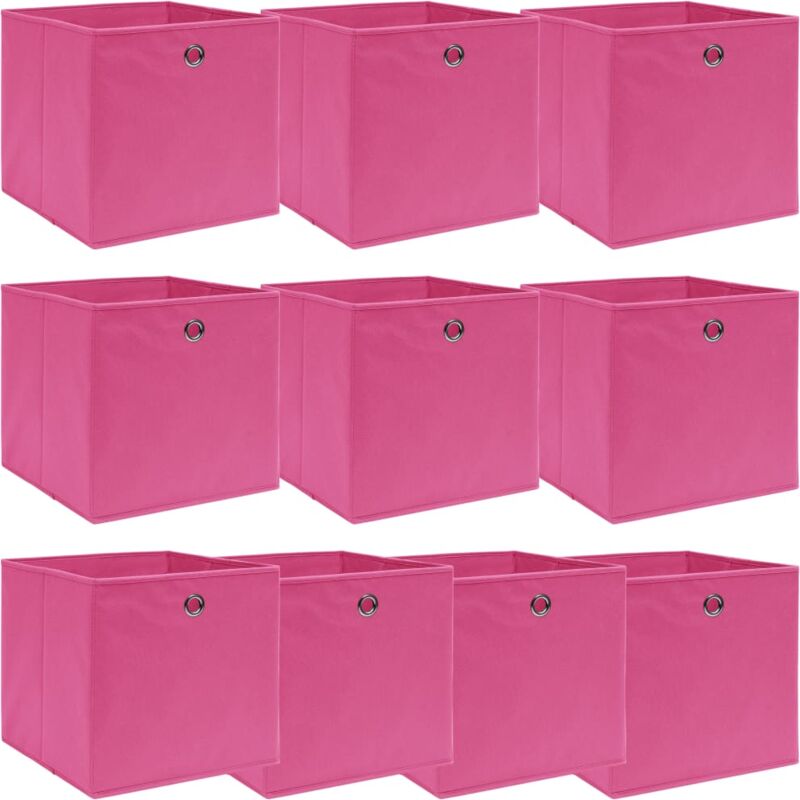 

Cajas de almacenaje 10 unidades tela rosa 32x32x32 cm - Rosa - Vidaxl