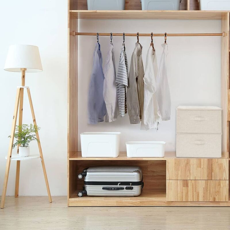 

Cajas de almacenaje 2 uds tela crema 43x34x23 cm