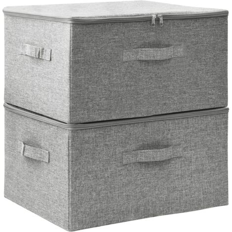 Cajas de almacenaje 2 unidades tela gris 43x34x23 cm vidaXL