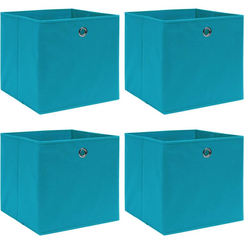 

Cajas de almacenaje 4 uds tela bebé azul 32x32x32cm
