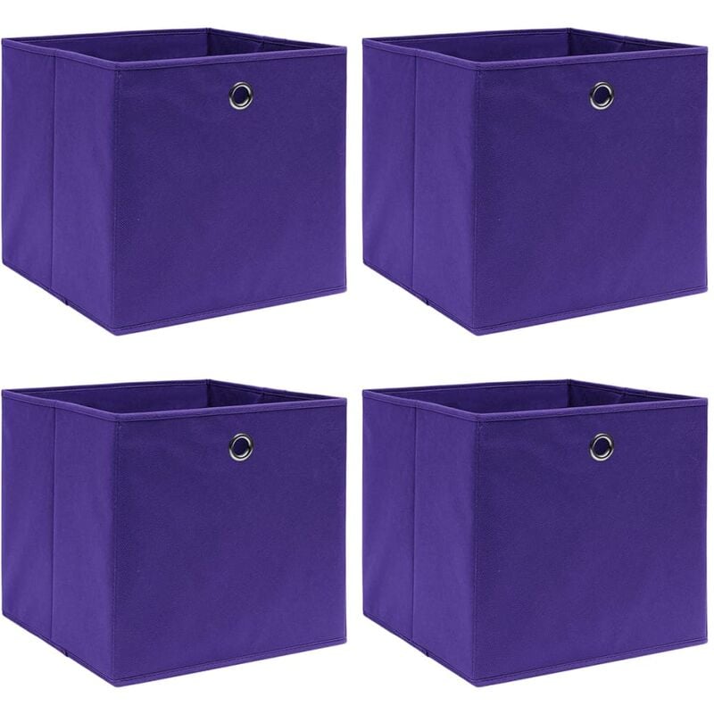 

Cajas de almacenaje 4 uds textil no tejido 28x28x28 cm morado