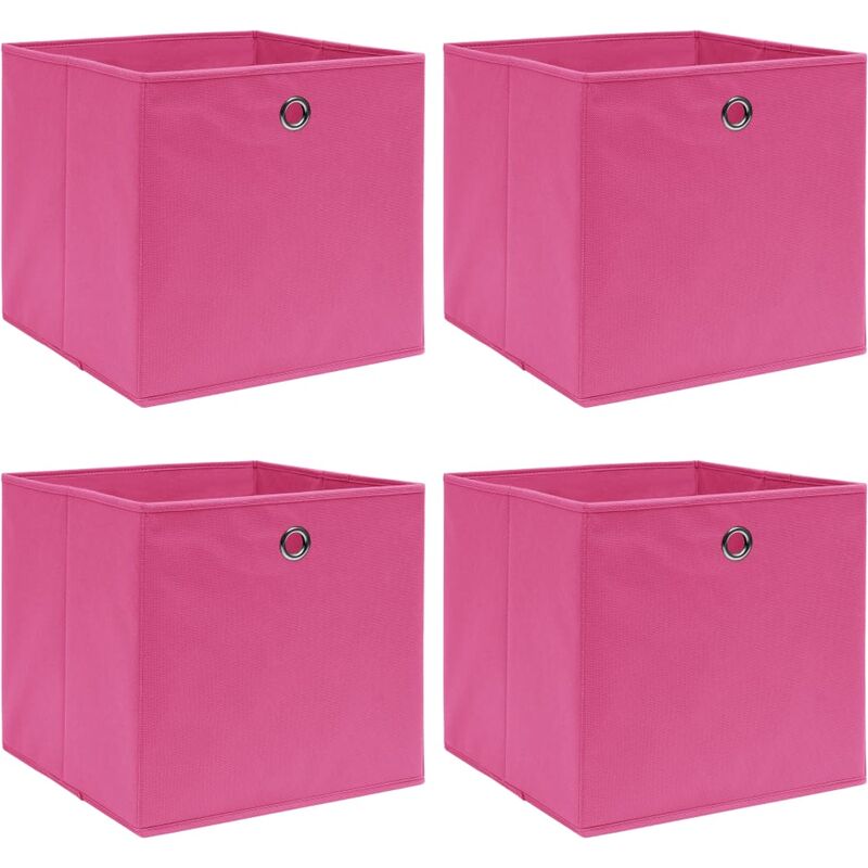 

Cajas de almacenaje 4 unidades tela rosa 32x32x32 cm - Rosa