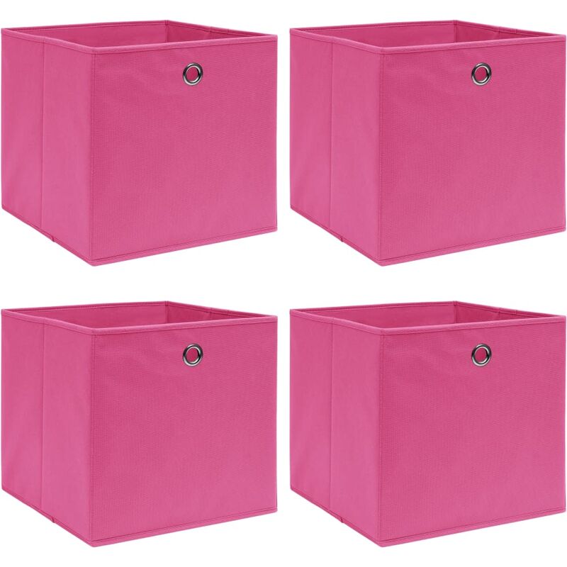 

Cajas de almacenaje 4 unidades tela rosa 32x32x32 cm - Rosa - Vidaxl