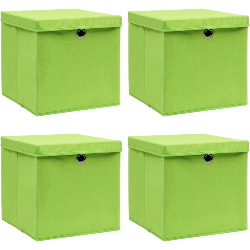 

Cajas de almacenaje con tapas 4 uds tela verde 32x32x32 cm - Verde - Vidaxl