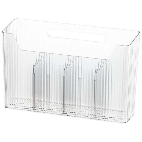Cajas de almacenamiento autoadhesivas de pared KZQ para puertas de armarios de cocina: organizador de cocina para objetos pequeños (transparentes)