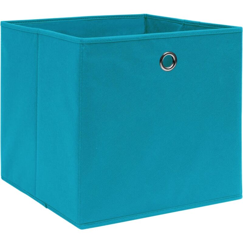 Vidaxl - Cajas de almacenaje 10 uds tela no tejida azul bebé 28x28x28 cm