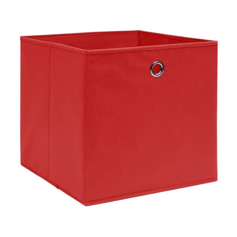Vidaxl - Cajas de almacenaje 4 uds tela no tejida rojo 28x28x28 cm