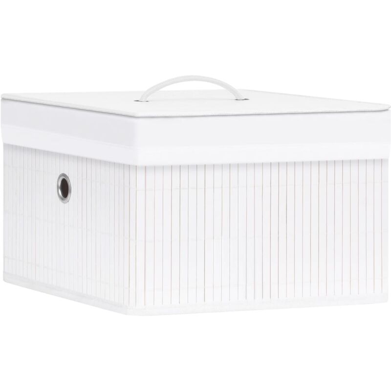 

Cajas de almacenamiento de bambú 4 unidades blanco - Blanco - Vidaxl