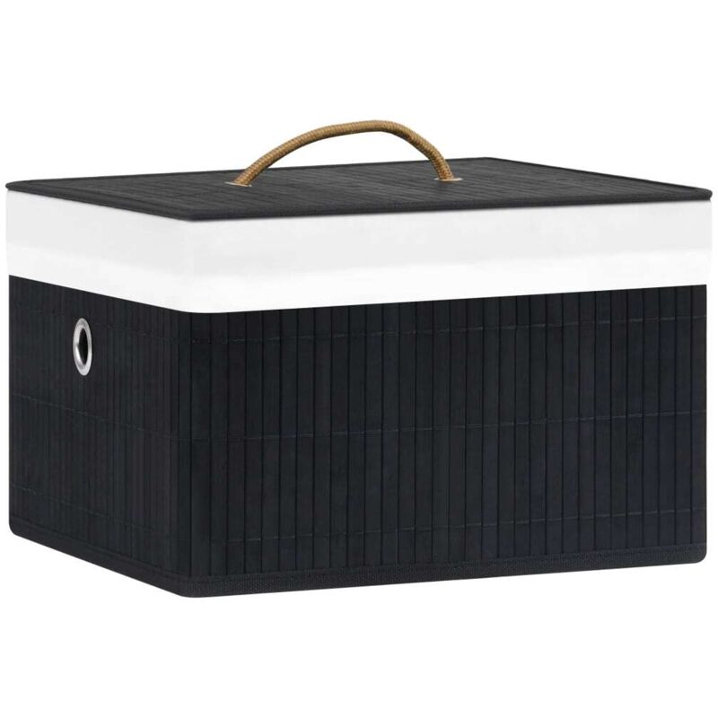 

Cajas de almacenamiento de bambú 4 unidades negro - Negro - Vidaxl