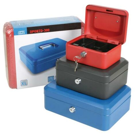 Cajas de caudales metálicas EHL serie Oporto - talla 30x24x9 cm Rojo