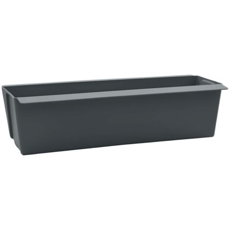 Cajas de flores para palets Euro 24 pcs Gris 36 x 13,5 x 9,5 cm vidaXL