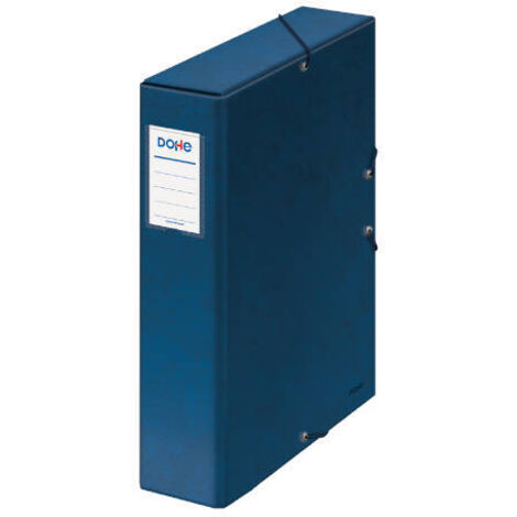CAJAS DE PROYECTOS CARTÓN FORRADO LOMO DE 7 CM AZUL CON ETIQUETA 245X350X70 DOHE 09736