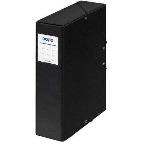 CAJAS DE PROYECTOS CARTÓN FORRADO LOMO DE 9 CM NEGRO CON ETIQUETA 245X350X90 DOHE 09747