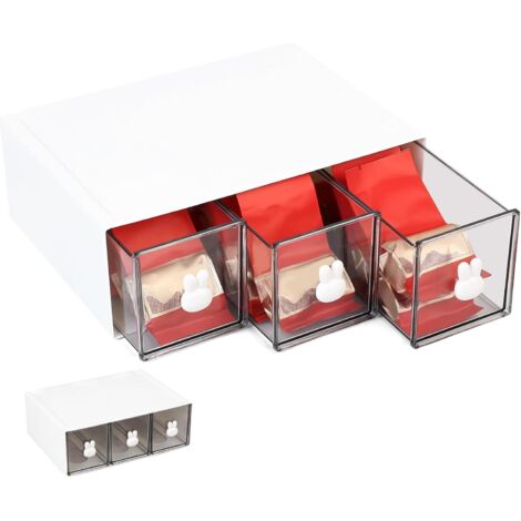 Cajas para té, cajas de almacenamiento con cajones, organizadores de bolsitas de té con cajones, cajas de almacenamiento para cajas de té, armarios para bolsitas de té, cocina, oficina