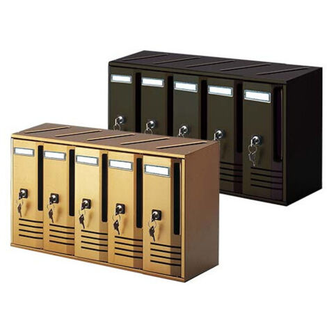 Cajetines postales con 6 compartimentos ALUBOX Cubo de hierro