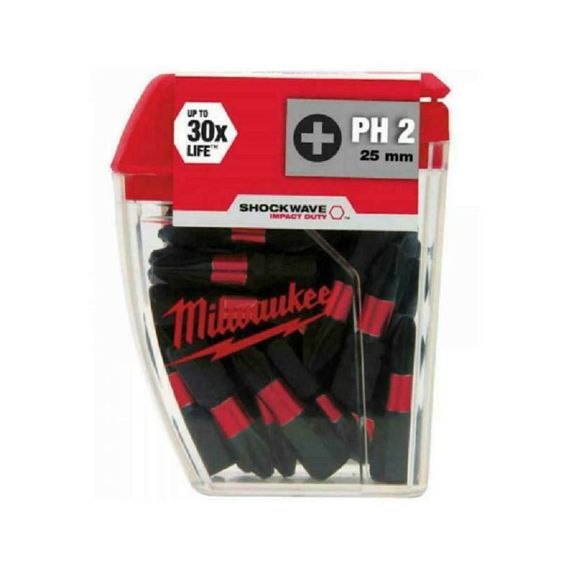 

MILWAUKEE CAJITA SHOCKWAVE 25 PUNTAS PH2 x 25mm