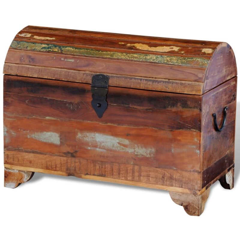

Baúl de almacenamiento de madera reciclada maciza - Marrón - Vidaxl