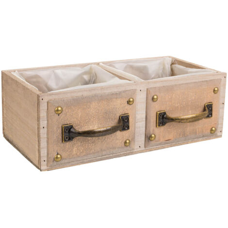 Cajón de madera marrón 30x15x10,5