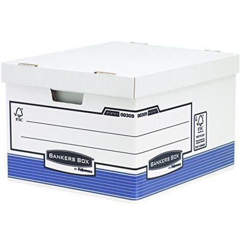 Cajon fellowes carton reciclado para almacenamiento de archivo capacidad 4 cajas de archivo tamaño folio