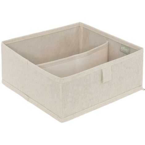 Cajón groomy 2 compartimentos beige 24x10,2cm - 5five