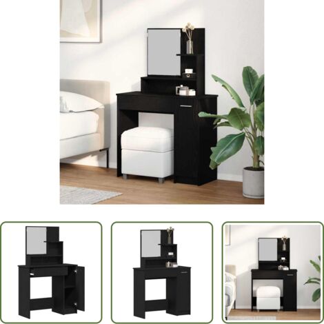 Cajón -  Mesa de tocador con cajón Roble Negro 86,5 x 35 x 136 cm