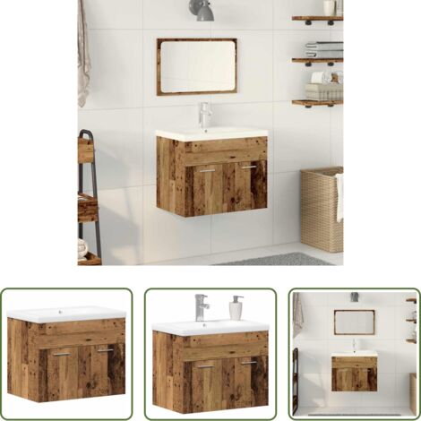 Cajón -  Mueble de Cuarto de Baño con cajón Madera de ingeniería