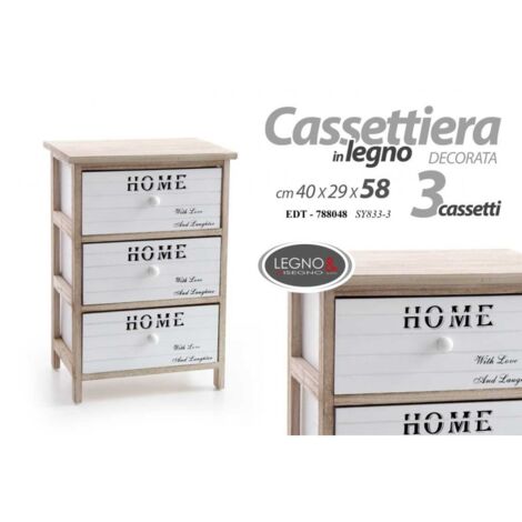 Cajonera 3 cajones baño cocina hogar envejecido en mal estado cm 40 x 29 x 58 h