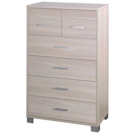Cajonera alta seis cajones Olmo claro 70x41x h112 cm
