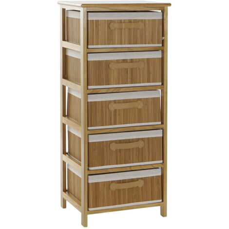 Cajonera Bambu Paulownia 42X32X98 Natural