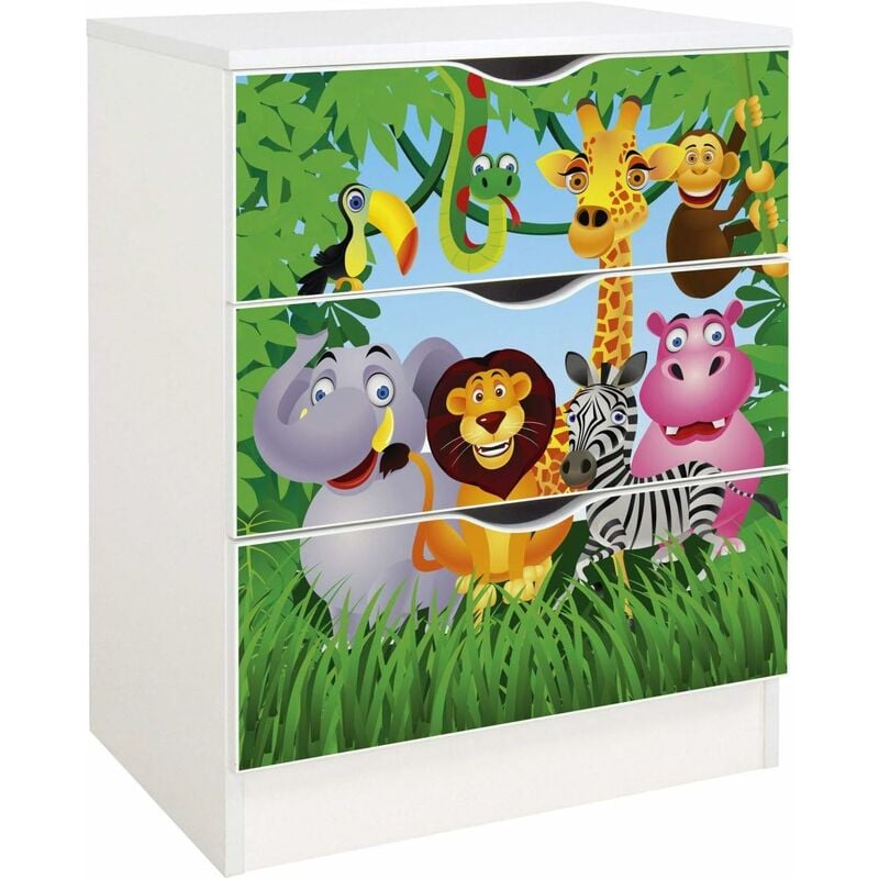 

Cajonera blanca - Animales de la selva