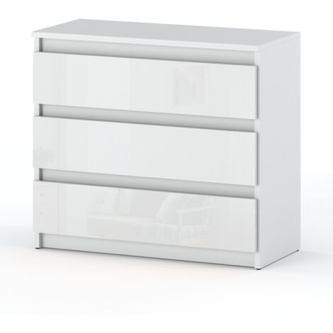 Cajonera blanca brillante de 80CM, soporte para TV, muebles para sala de estar y dormitorio
