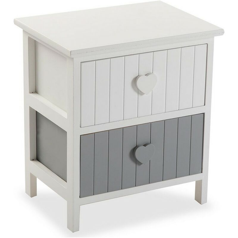 

Cajonera Blanco Gris Madera de Paulonia