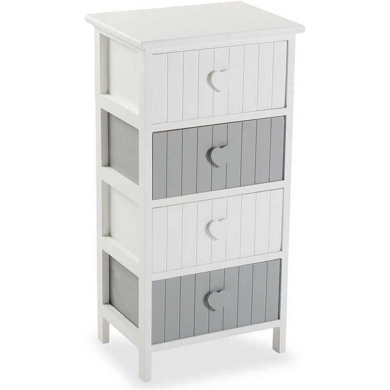 

Cajonera Blanco Gris Madera de Paulonia