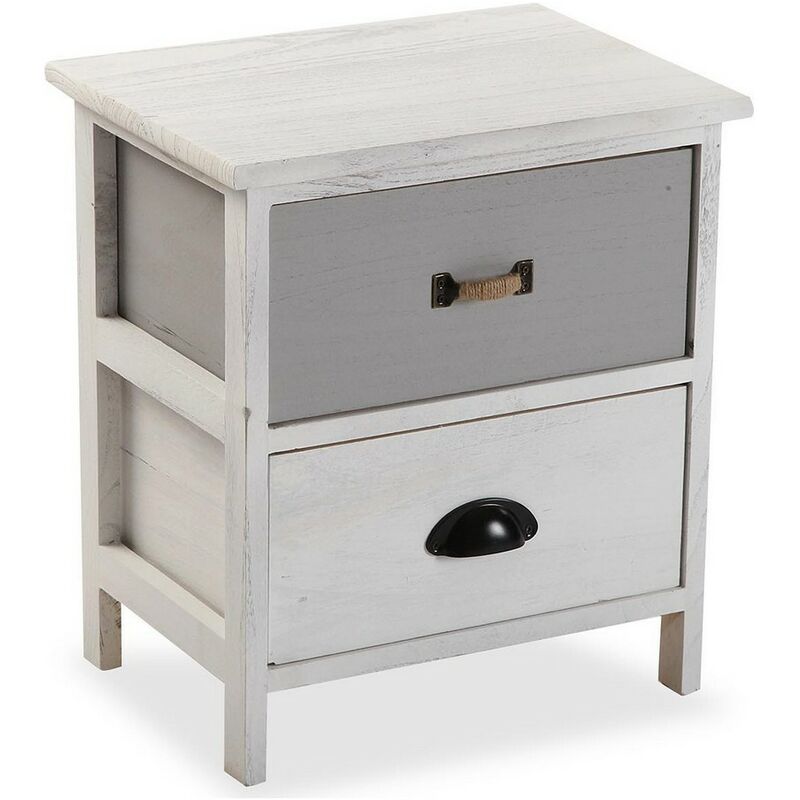 

Cajonera Blanco Gris Madera de Paulonia