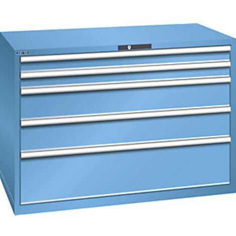 Cajonera con 5 cajones  A x P x H 1431 x 725 x 1000 mm  azul